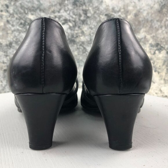 Beautifeel EU 39 (US 8-8.5) Tessa Black Leather Mary Jane High Heels $358 - Picture 4 of 15